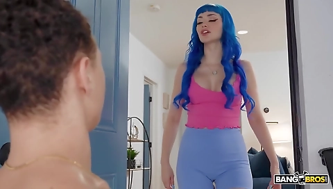 Sexy young chick gets fucked by a dildo