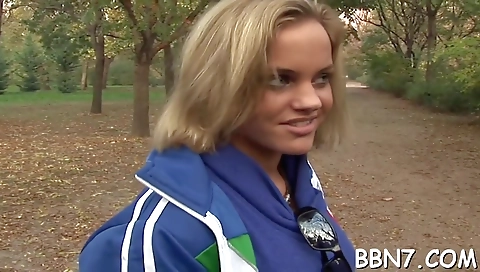 Sexy blondie and riding a dildo