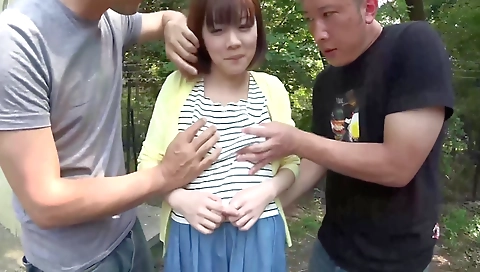 Maria, japanese av model in office suit and rat