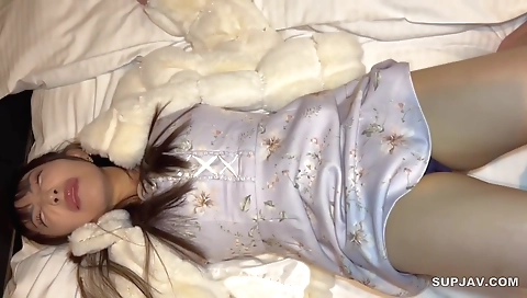 Chick with a girl sex toys and cum at the house